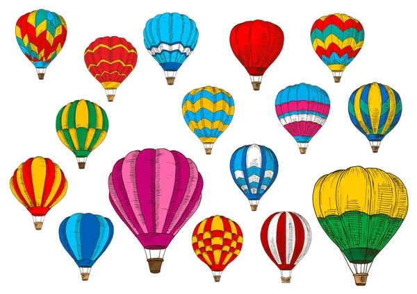 Vektor-Symbole Sport Skizze gemusterte Luftballons — Stockvektor