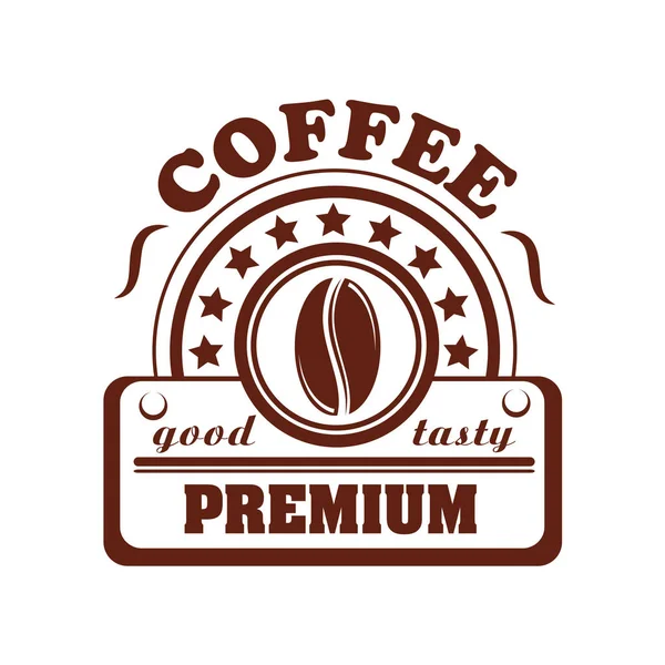 Εικονίδιο του φορέα των φασολιών καφέ για την καφετέρια ή καφέ — Διανυσματικό Αρχείο