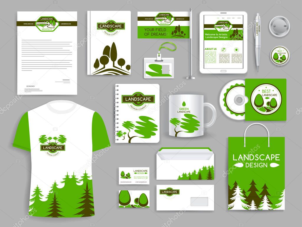 Corporate identity set landscape design company