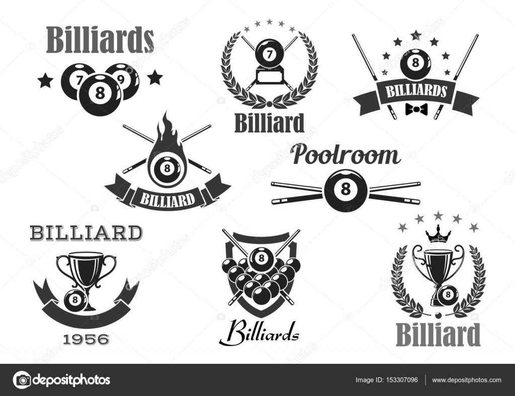 ícone Billiard Snooker Ou Clube Desportivo Ilustração do Vetor