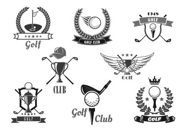 Golf Spor Kulübü simge tasarım spor için kümesi