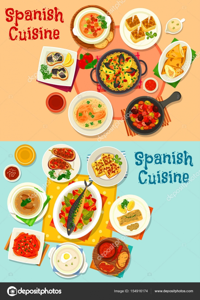 Impostato Per Il Disegno Di Cena Sullicona Di Menu Di Cucina