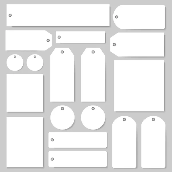 Vector tags and labels with empty copy space set — Stock Vector