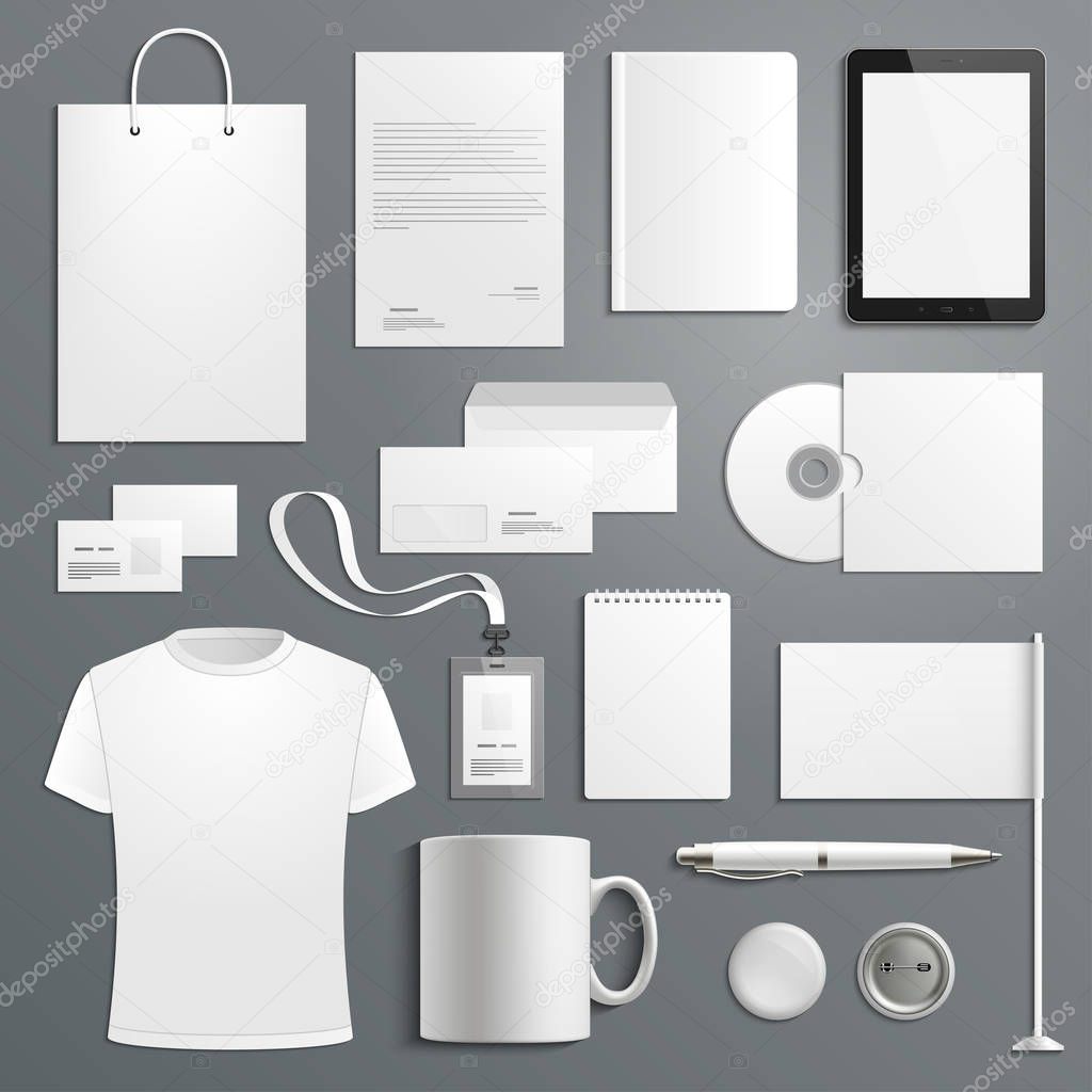 Vector accessory templates for business branding