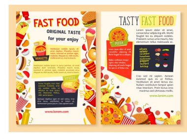 Vektör fast food Restoran afişlerini
