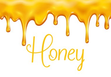 Vector sweet honey dripping for bakery shop clipart