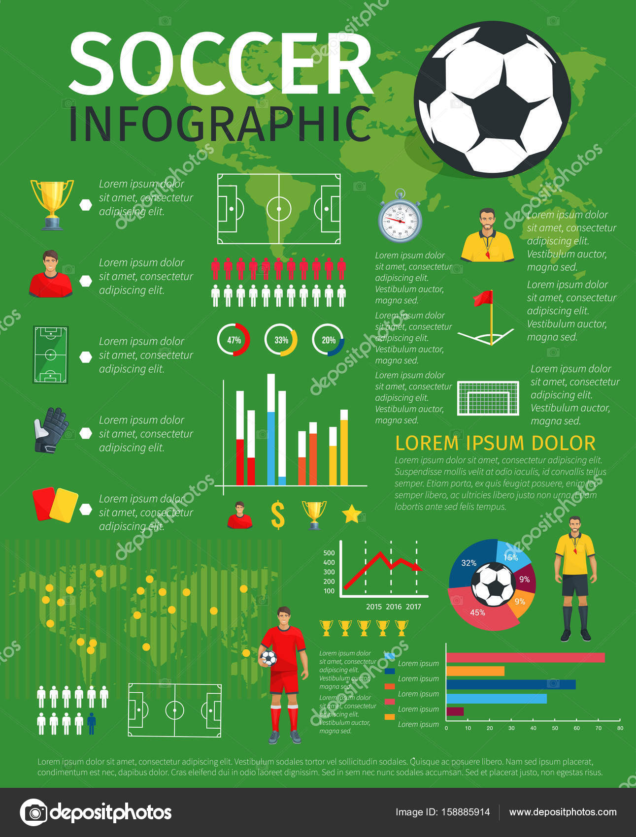 Vetores de Campo De Jogo De Futebol Ou Futebol Com Elementos