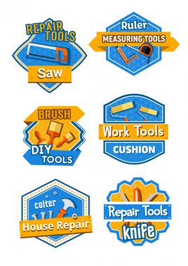 Vektör simgeler ev inşaat ve onarım araçları