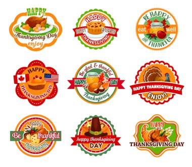 Şükran günü etiket sonbaharda hasat tatil ayarla