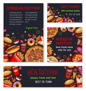 Fast food yemek için Restoran afiş şablon