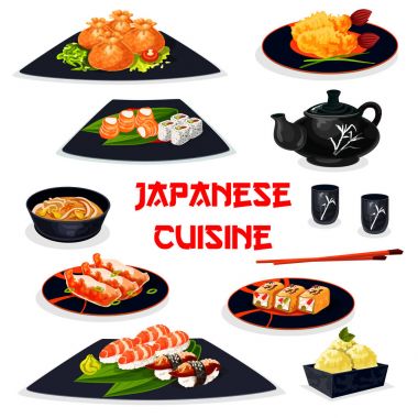 Japon mutfağı simgesi geleneksel Asya gıda