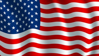 Vektör ABD bayrağı. Amerikan Ulusal sembolü