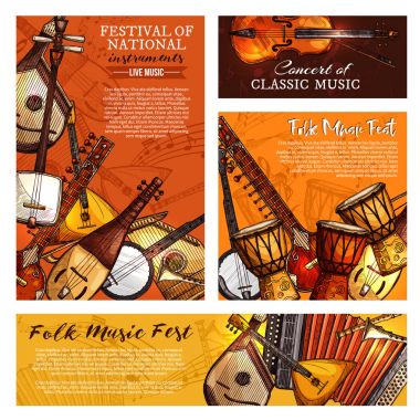 Müzik aletleri Müzik Festivali Afiş