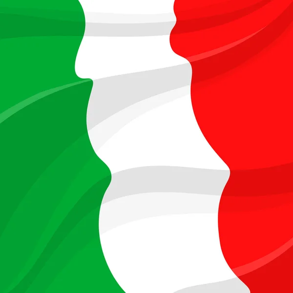 Bandera vectorial de Italia. Símbolo nacional italiano — Vector de stock
