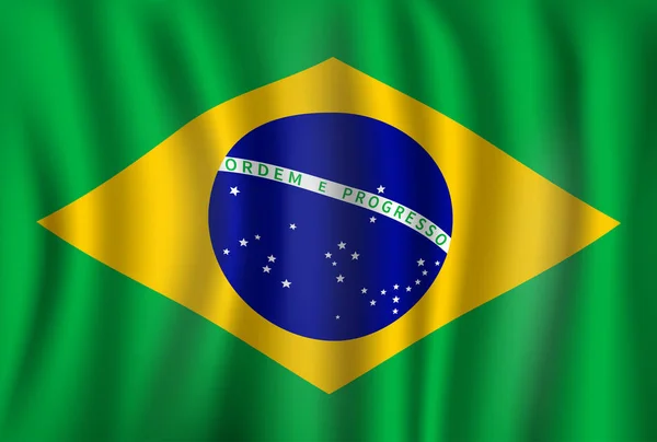 Векторный флаг Бразилии. Бразильский национальный символ — стоковый вектор