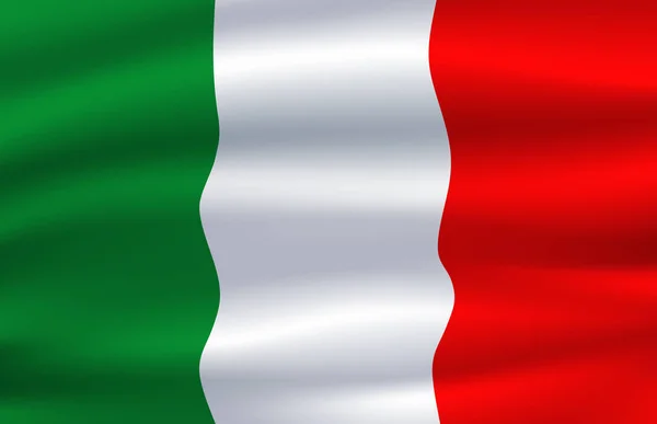 Italien-Flagge. Vektor italienisches Nationalsymbol — Stockvektor