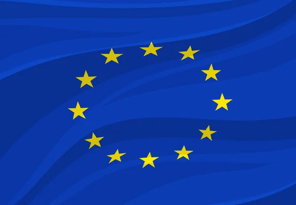 Drapeau de l'Union européenne. Vecteur Europe symbole national — Image vectorielle
