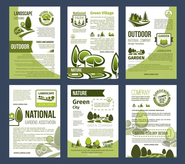 Poster di ecologia per la progettazione ambientale — Vettoriale Stock