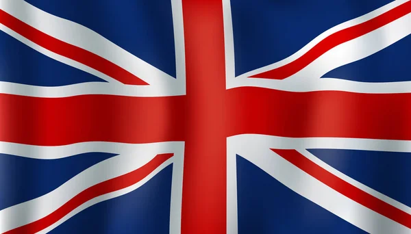 Grean Britain o Union Jack bandera 3d — Vector de stock