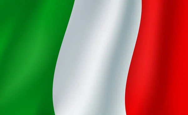 Olaszország zászlaja 3d háttér — Stock Vector
