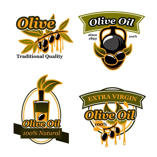 Oliwa z oliwek extra vergine produkty projektu — Wektor stockowy