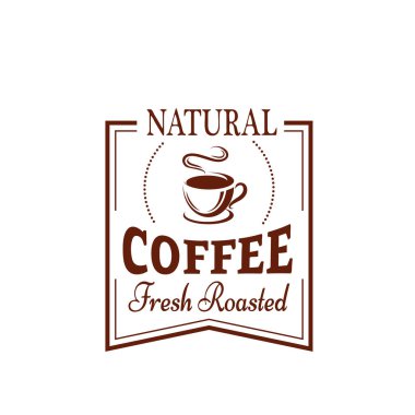 Yiyecek ve içecek tasarım için kahve fincanı etiket