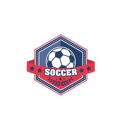 Futbol topu kalkan rozet futbol spor oyunu