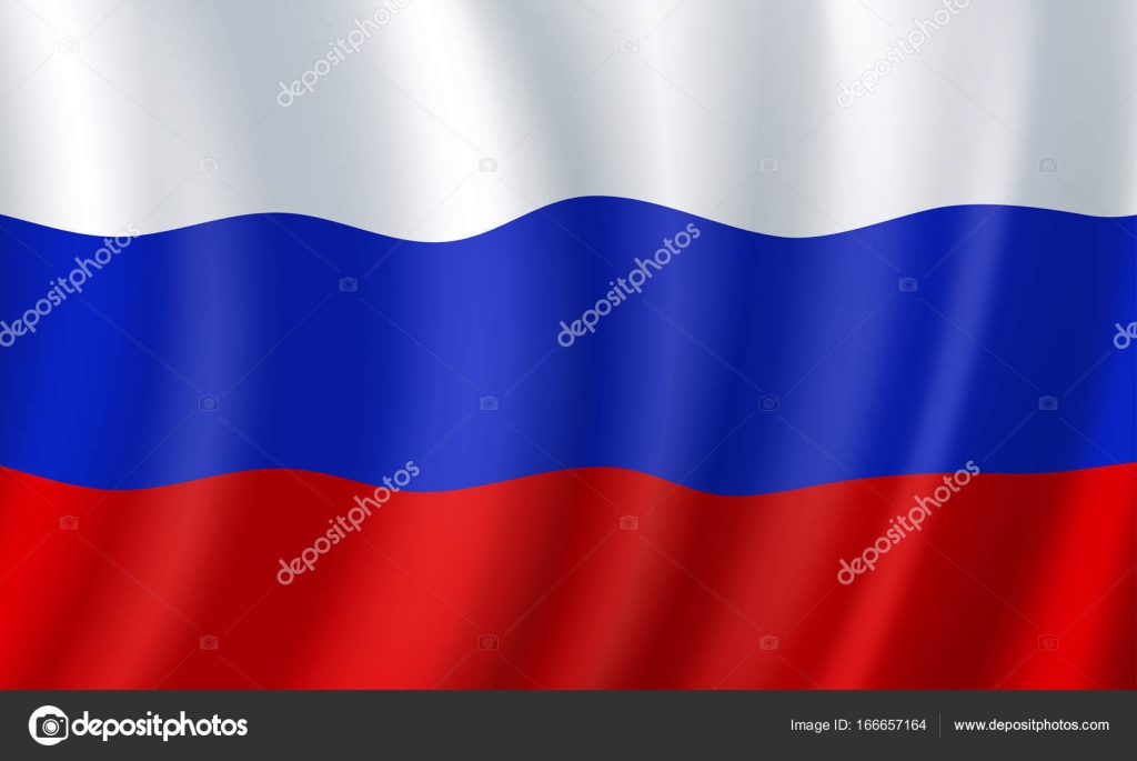 Rusland 3D-vlag. Russische nationale symbool van vector ...