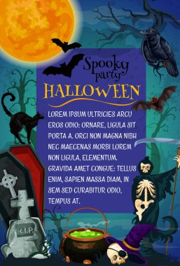 Cadılar Bayramı tatil korku parti poster şablonu