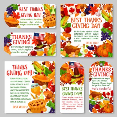 Şükran günü tatil etiket ve etiket tasarım ayarla