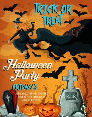 Halloween korku gece parti poster tasarımı