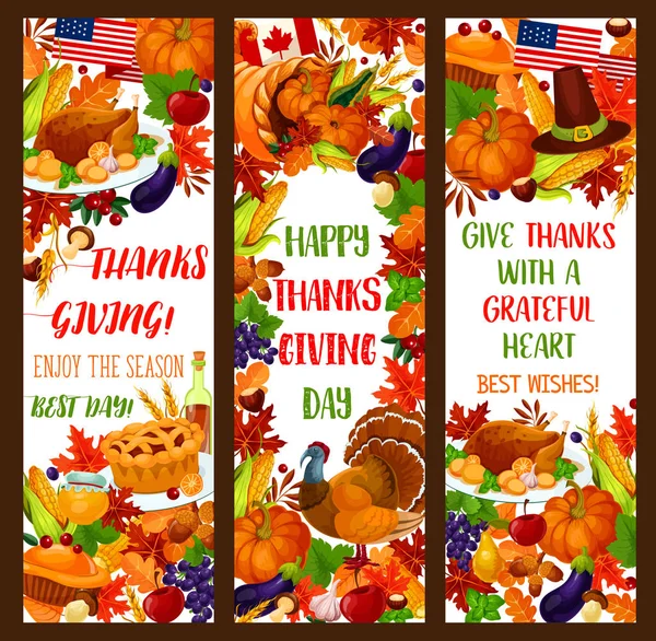 Şükran günü afiş sonbahar tatil tasarım için ayarla
