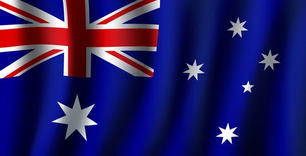 Vector 3D flag of Australia national symbol — Stock Vector