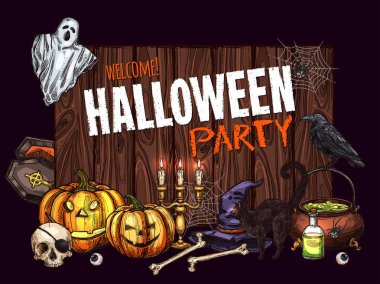Halloween korku parti kroki banner tasarımı