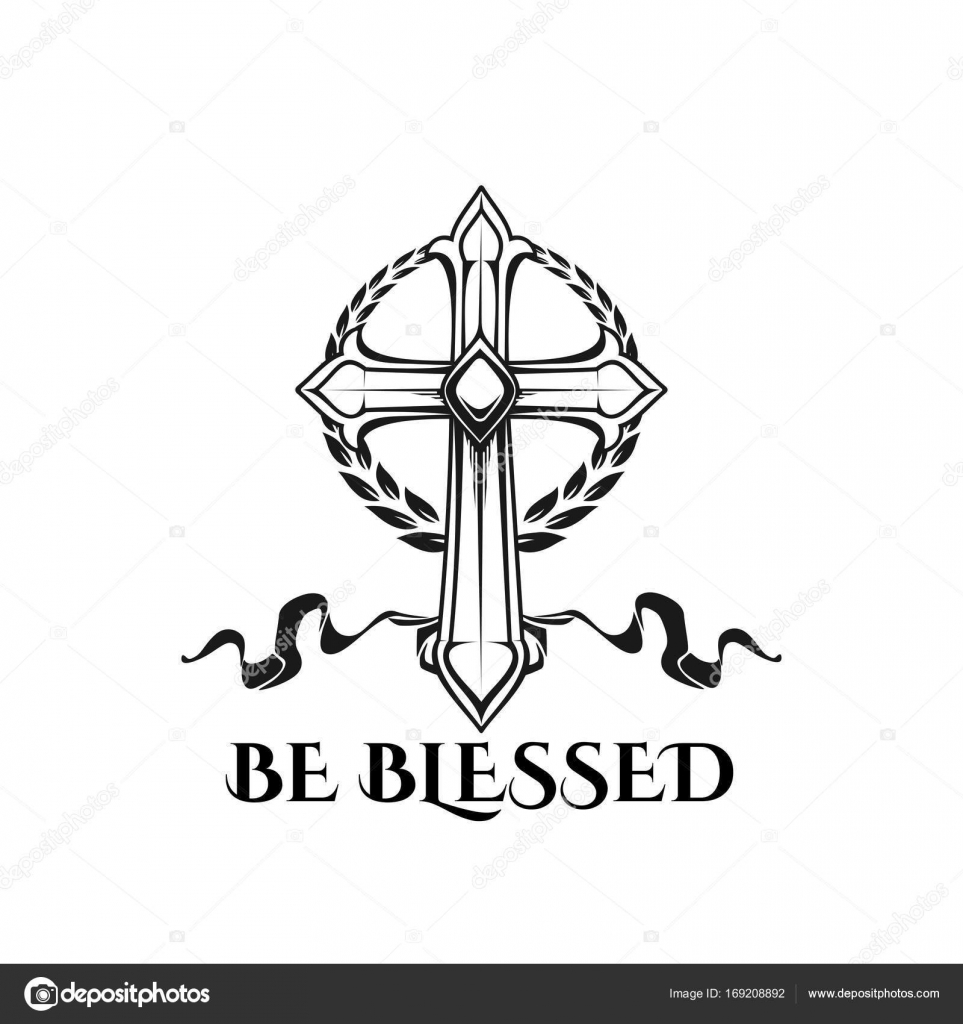 Cruz de Páscoa ser abençoado vetor religião citação ícone Vetor de  ©VectorTradition 169208892, image size:1600x1700