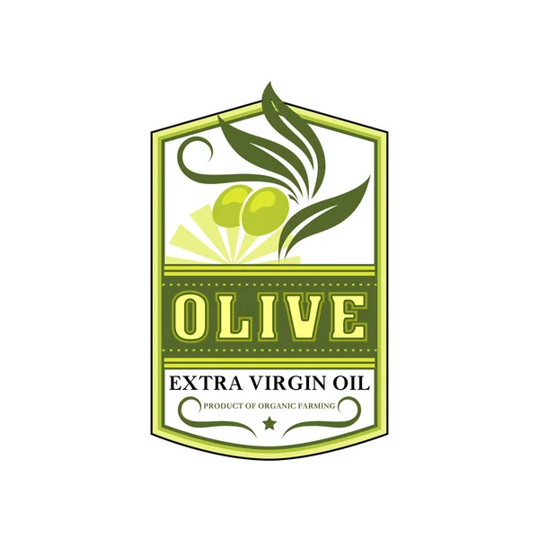 Ikona oliwki na etykiecie produktu olej ilive wektor — Wektor stockowy