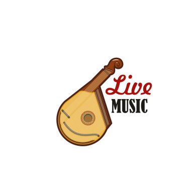 Gitar bandura yaylı halk müziği vektör simgesi