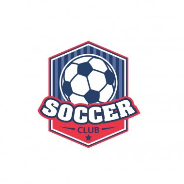 Futbol futbol kulübü vektör kalkanı top simgesi