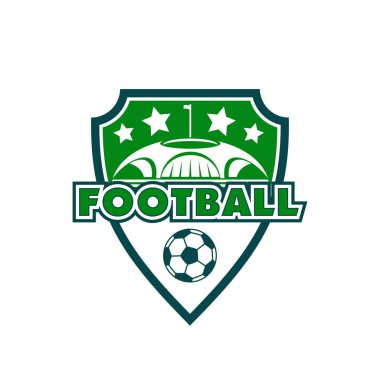 Futbol futbol kulübü spor rozet top vektör simgesi