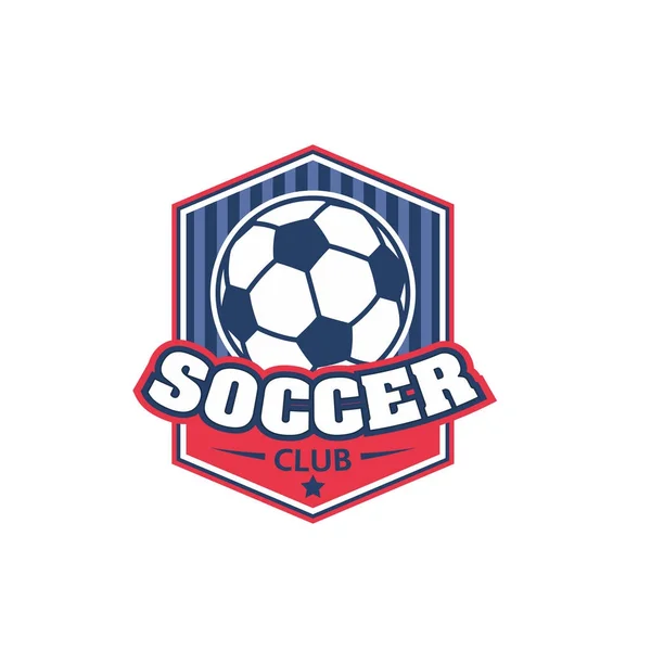 サッカー サッカー クラブ ベクトル シールド ボールのアイコン — ストックベクタ