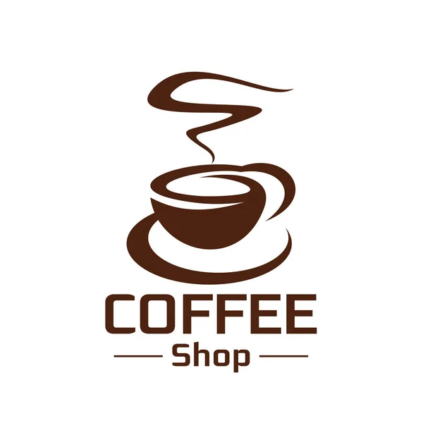 コーヒー ショップ コーヒー カップ蒸気ベクトル アイコン — ストックベクタ