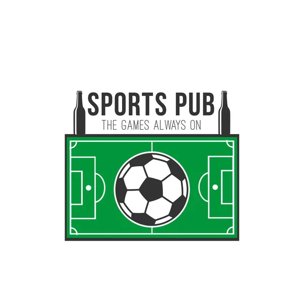 Soccer sports pub football fan bar vector icon — Stock Vector