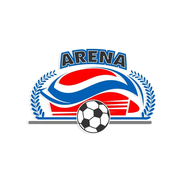 Arena fútbol o fútbol deporte estadio vector icono — Vector de stock