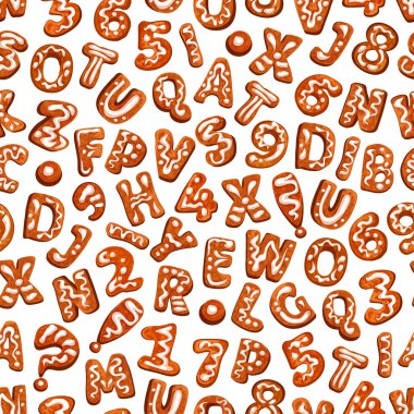 Noel kurabiye yazı tipi Dikişsiz desen arka plan