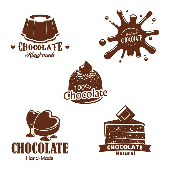 Wektor na białym tle cukierki czekoladowe desery splash — Wektor stockowy