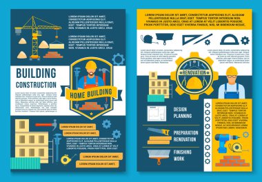 Ev Bina İnşaatı için vektör poster