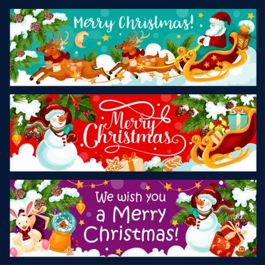 Christmas kış tatil tebrik afiş vektör