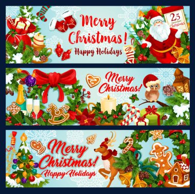 Noel, yeni yıl kış tatil Festival afiş