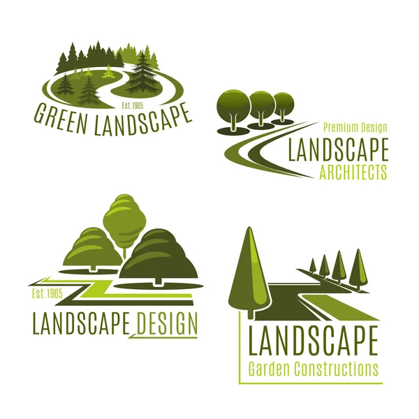 Vektorové ikony pro přírodu zahradní firma — Stockový vektor