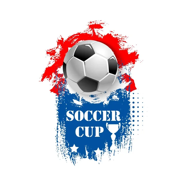Vector para el emblema de la copa de fútbol para el club de fútbol — Vector de stock